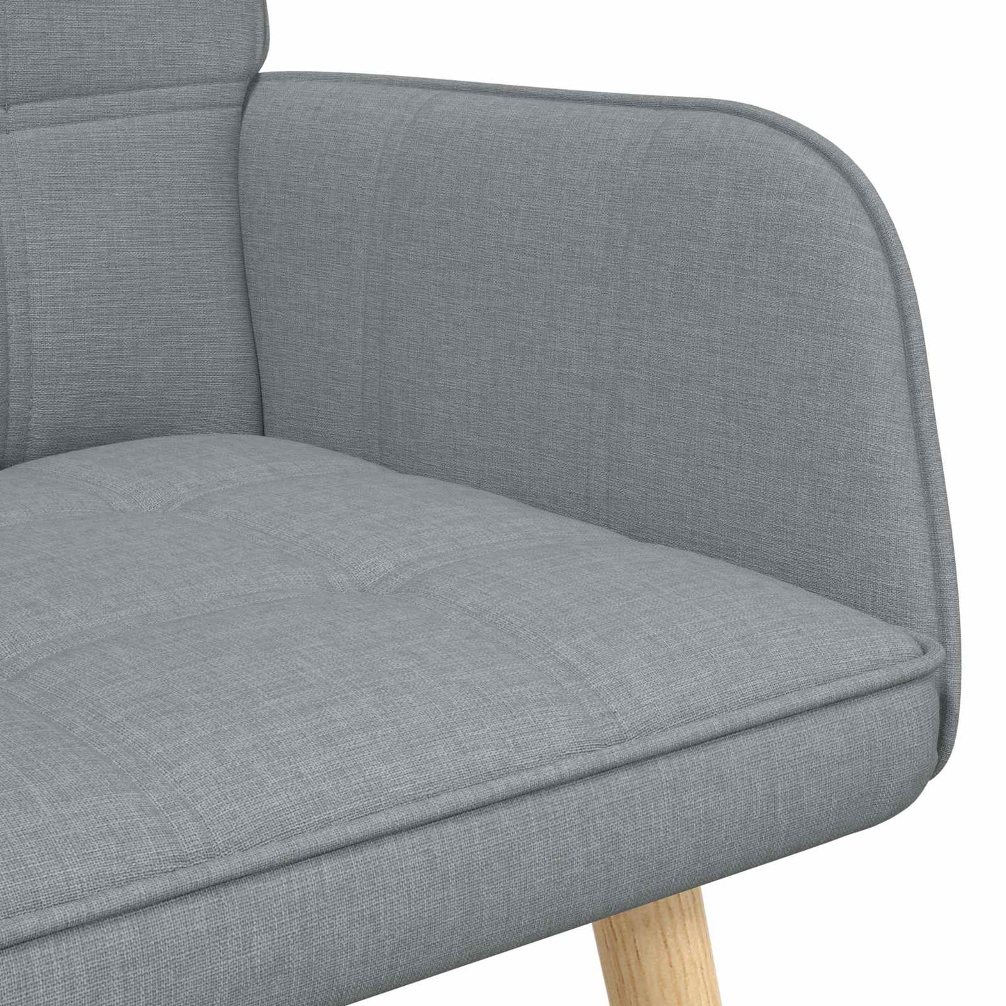 Sofa a Due Posti Grigio chiaro 115 x 61 x 87 cm Tessuto | homemem39