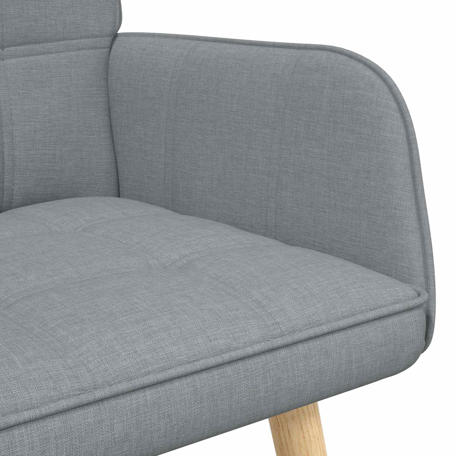 Sofa a Due Posti Grigio chiaro 115 x 61 x 87 cm Tessuto | homemem39