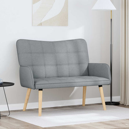 Sofa a Due Posti Grigio chiaro 115 x 61 x 87 cm Tessuto | homemem39