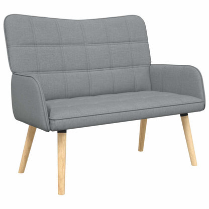 Sofa a Due Posti Grigio chiaro 115 x 61 x 87 cm Tessuto | homemem39