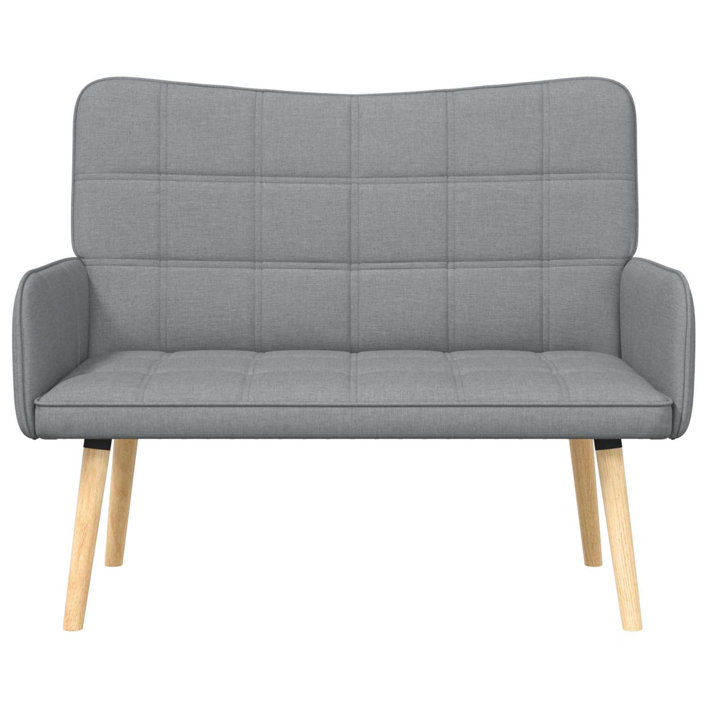 Sofa a Due Posti Grigio chiaro 115 x 61 x 87 cm Tessuto | homemem39