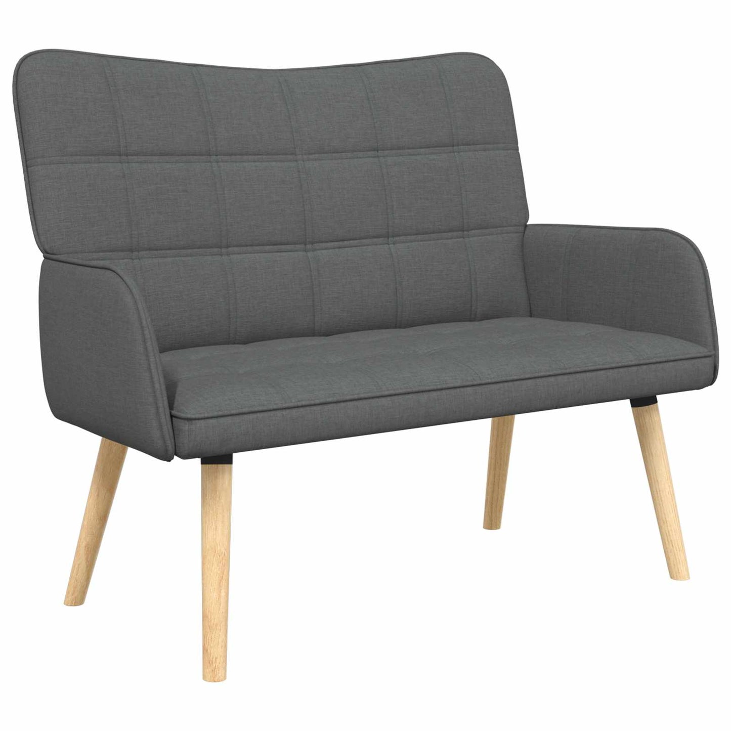 Divano a 2 Posti Grigio Scuro 115 x 61 x 87 cm Tessuto