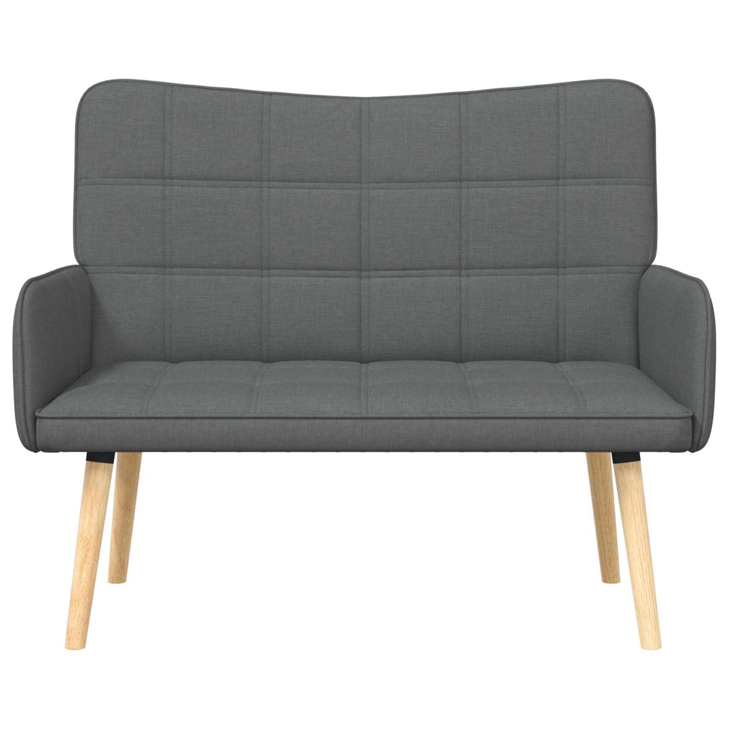 Divano a 2 Posti Grigio Scuro 115 x 61 x 87 cm Tessuto