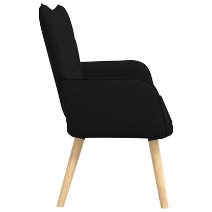 Sofa a Due Posti Nero 115 x 61 x 87 cm Tessuto | homemem39