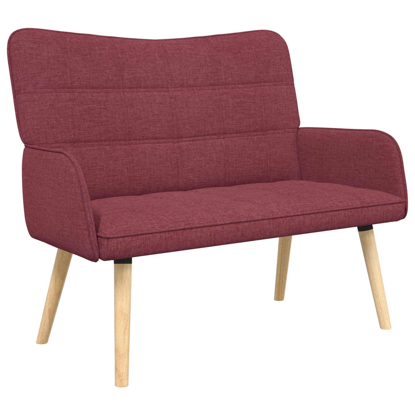 Sofa a Due Posti Rosso vino 115 x 61 x 87 cm Tessuto | homemem39