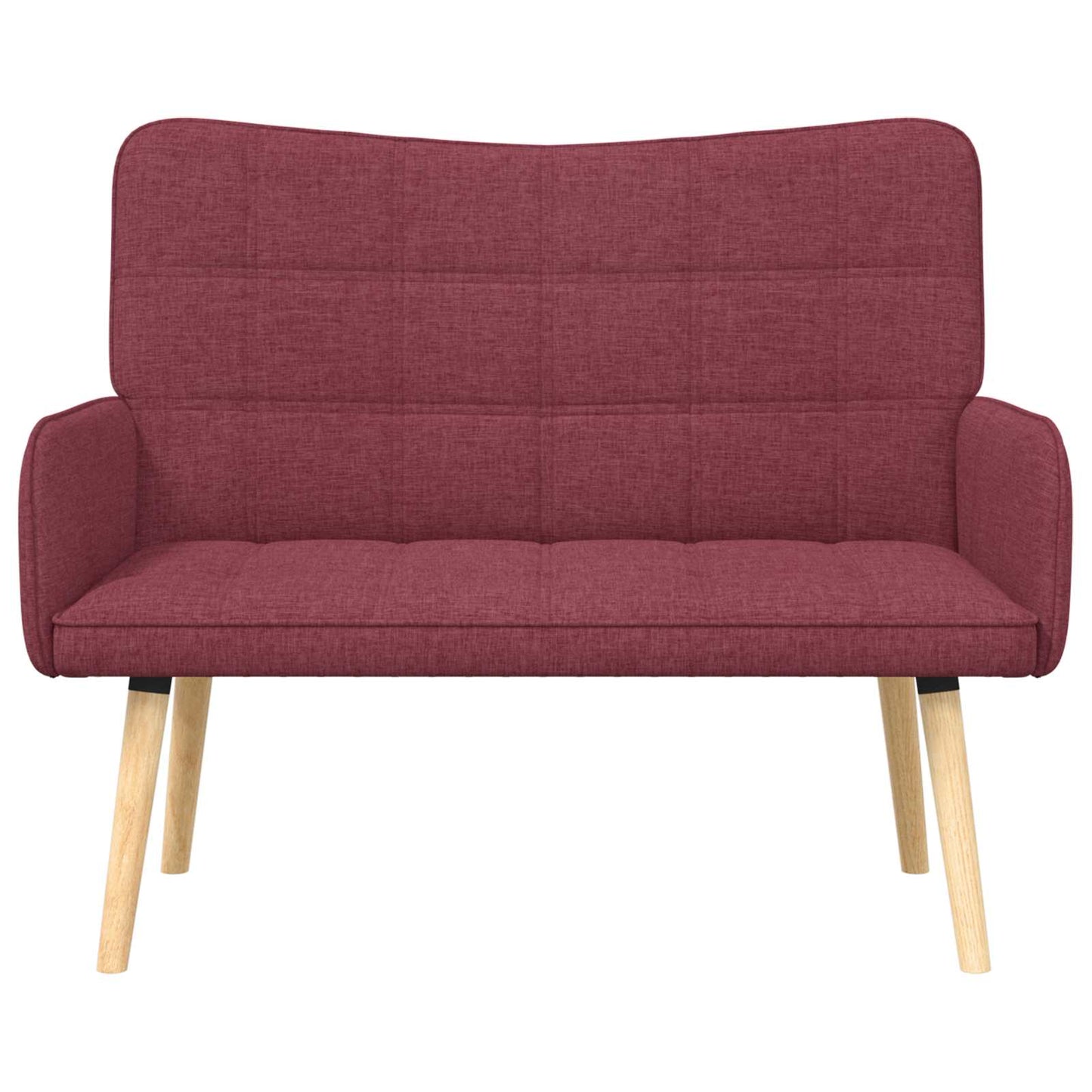 Sofa a Due Posti Rosso vino 115 x 61 x 87 cm Tessuto | homemem39