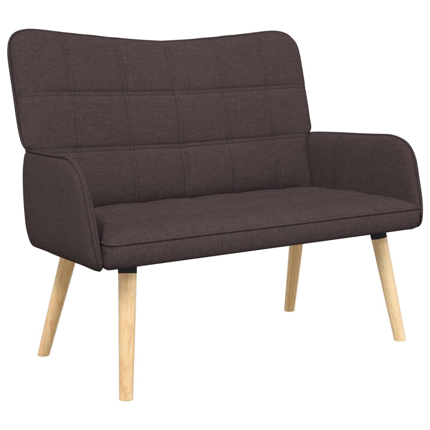 Sofa a Due Posti Marrone Scuro 115 x 61 x 87 cm Tessuto | homemem39