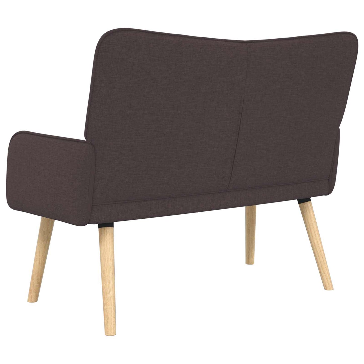 Sofa a Due Posti Marrone Scuro 115 x 61 x 87 cm Tessuto | homemem39