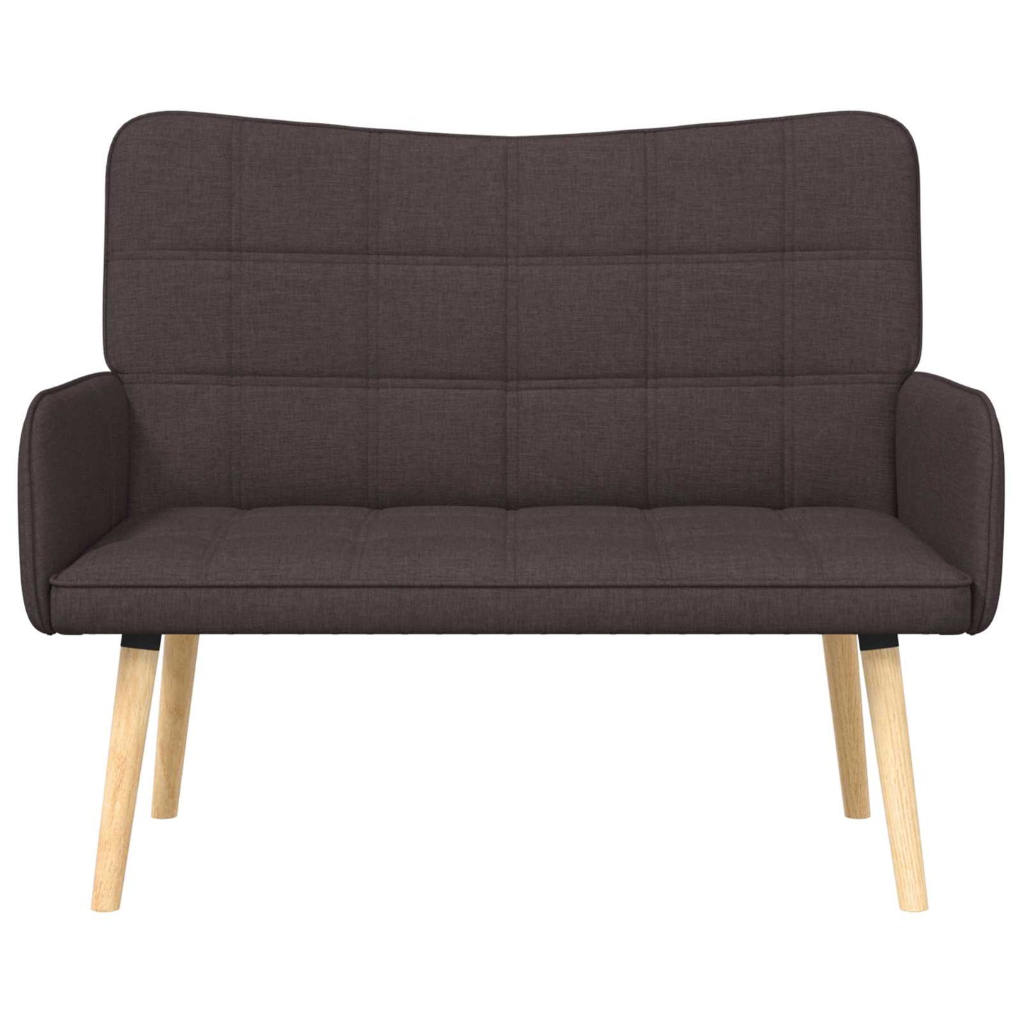 Sofa a Due Posti Marrone Scuro 115 x 61 x 87 cm Tessuto | homemem39