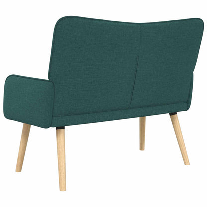 Sofa a Due Posti Verde Scuro 115 x 61 x 87 cm Tessuto | homemem39