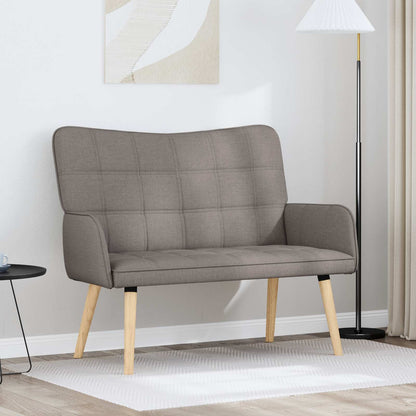 Divano a 2 Posti Tortora 115 x 61 x 87 cm Tessuto