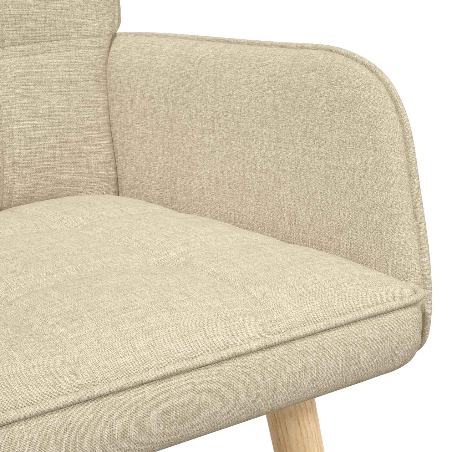 Sofa a Due Posti Crema 115 x 61 x 87 cm Tessuto | homemem39