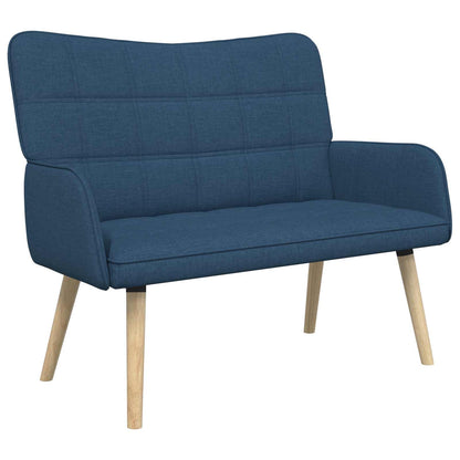 Divano a 2 Posti Blu 115 x 61 x 87 cm Tessuto