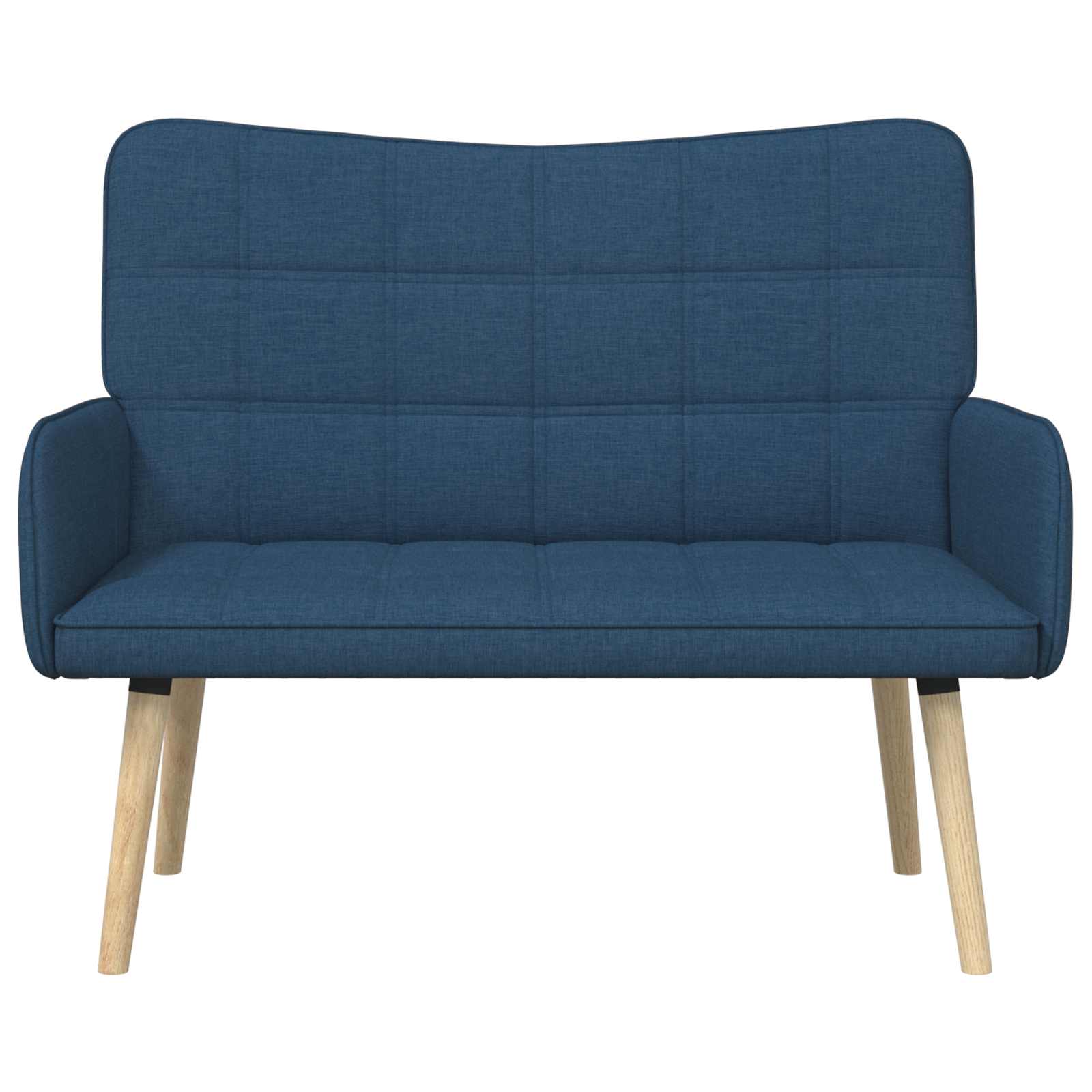 Sofa a Due Posti Blu 115 x 61 x 87 cm Tessuto | homemem39