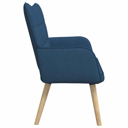 Sofa a Due Posti Blu 115 x 61 x 87 cm Tessuto | homemem39