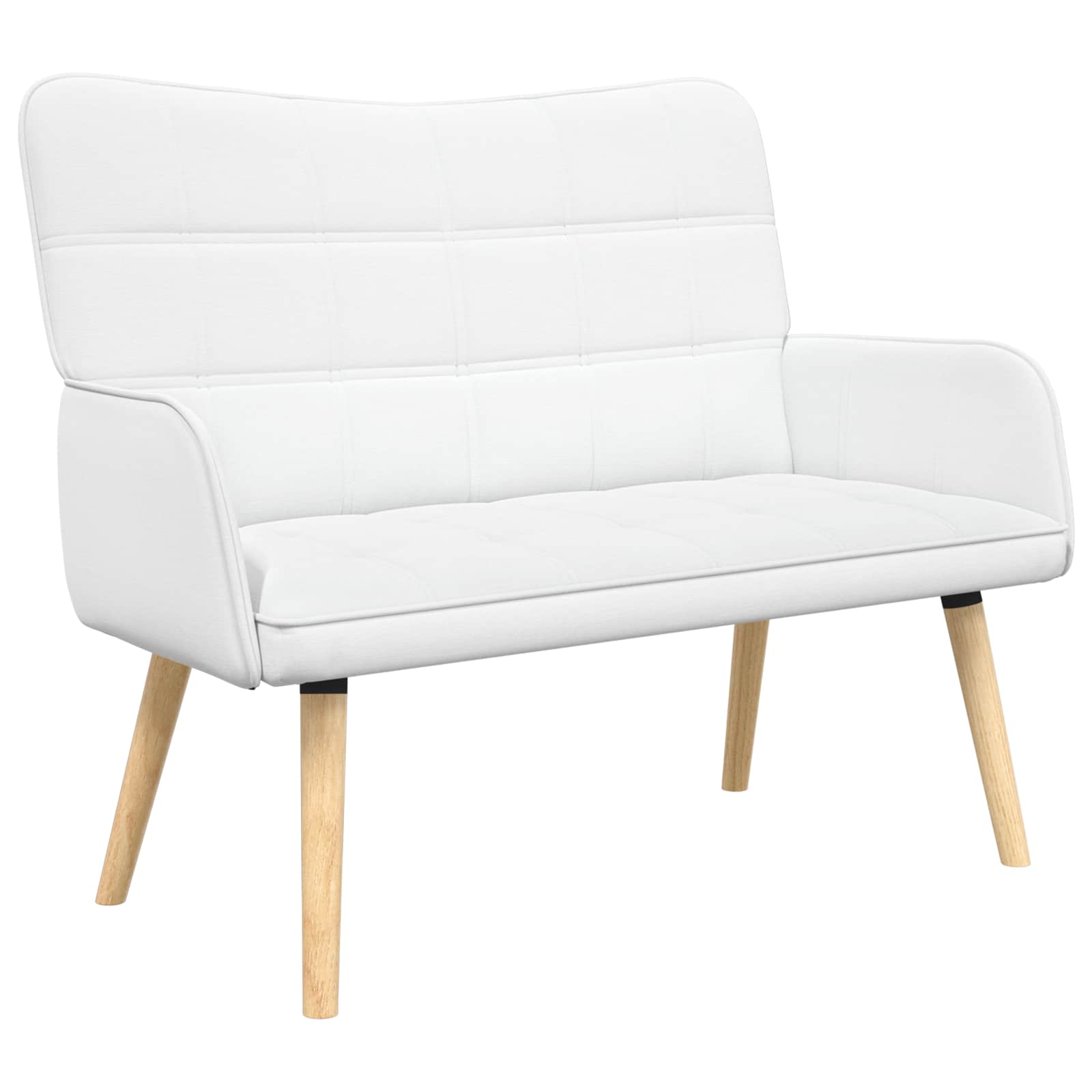 Sofa a Due Posti Bianco 115 x 61 x 87 cm Tessuto | homemem39