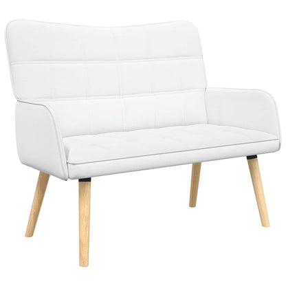 Sofa a Due Posti Bianco 115 x 61 x 87 cm Tessuto | homemem39