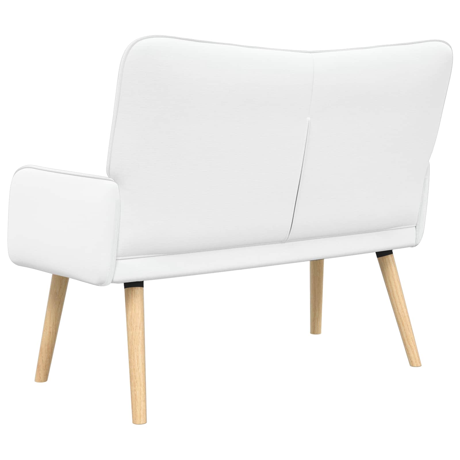 Sofa a Due Posti Bianco 115 x 61 x 87 cm Tessuto | homemem39