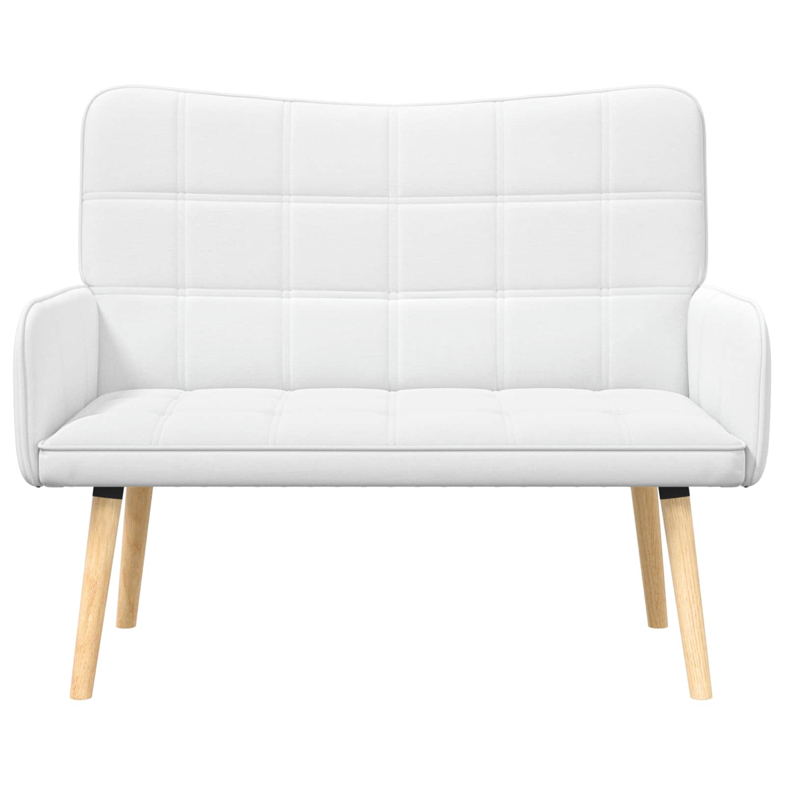 Sofa a Due Posti Bianco 115 x 61 x 87 cm Tessuto | homemem39