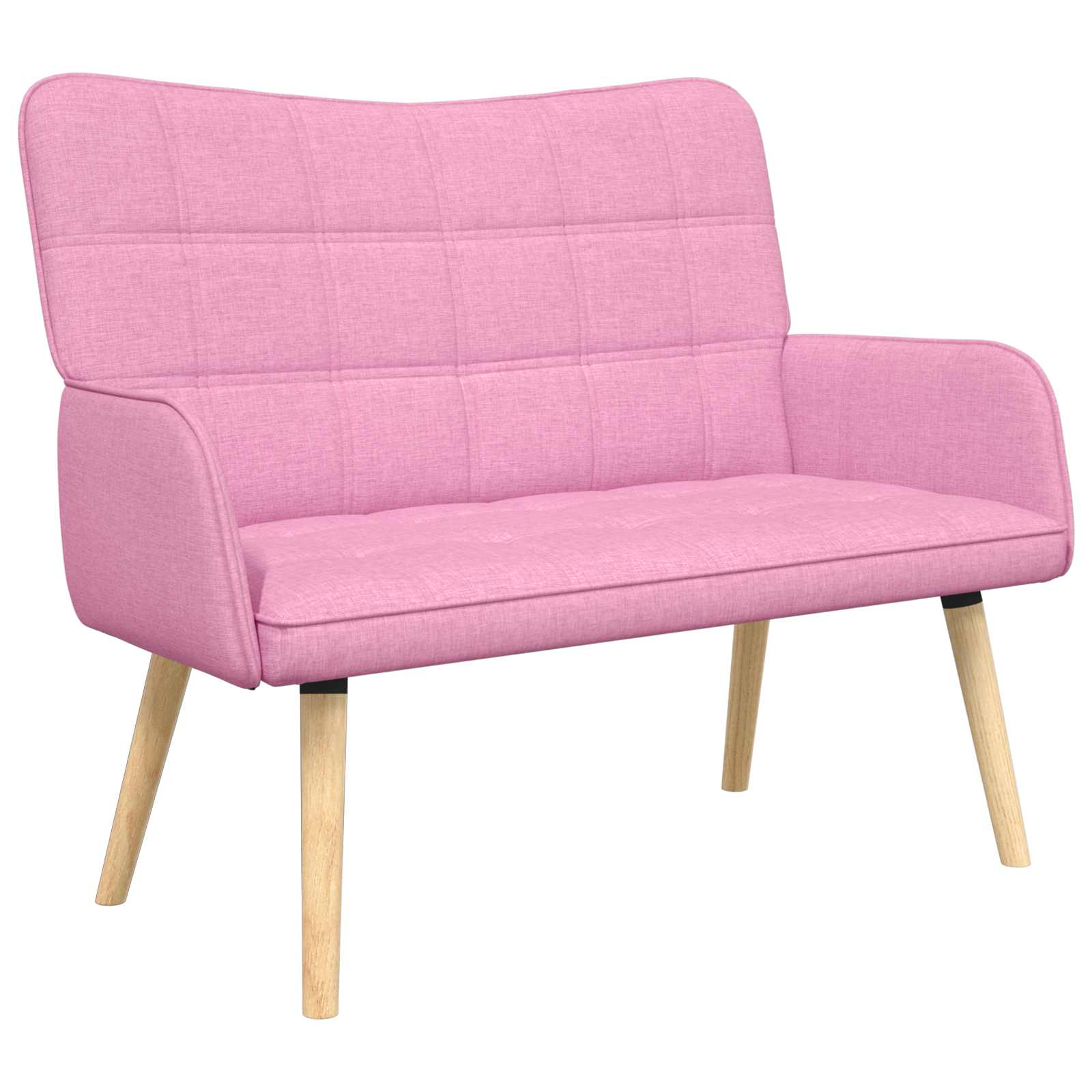 Sofa a Due Posti Rosa 115 x 61 x 87 cm Tessuto | homemem39