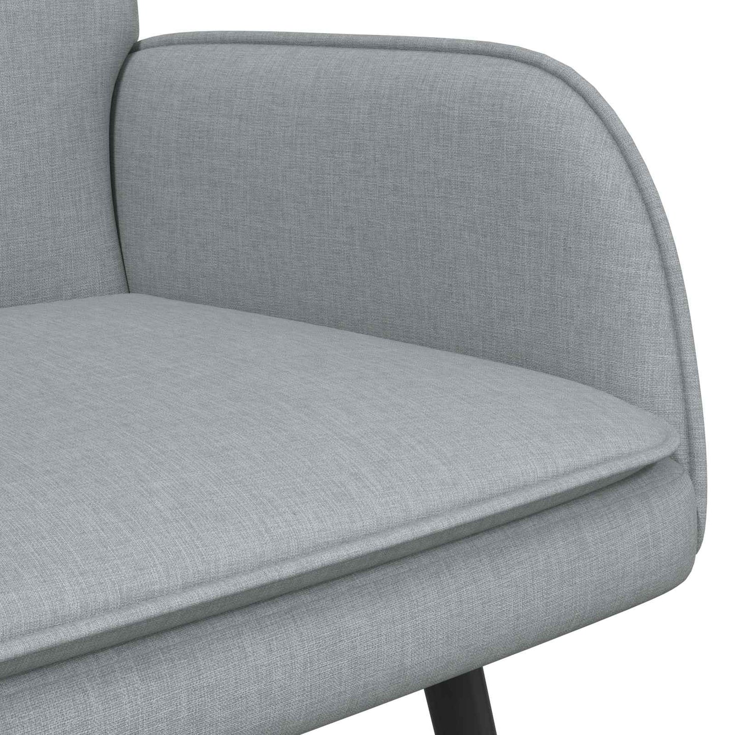 Divano a 2 Posti Grigio Chiaro 115 x 61 x 87 cm Tessuto