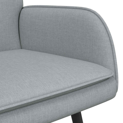 Divano a 2 Posti Grigio Chiaro 115 x 61 x 87 cm Tessuto
