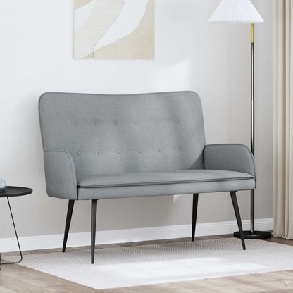 Divano a 2 Posti Grigio Chiaro 115 x 61 x 87 cm Tessuto