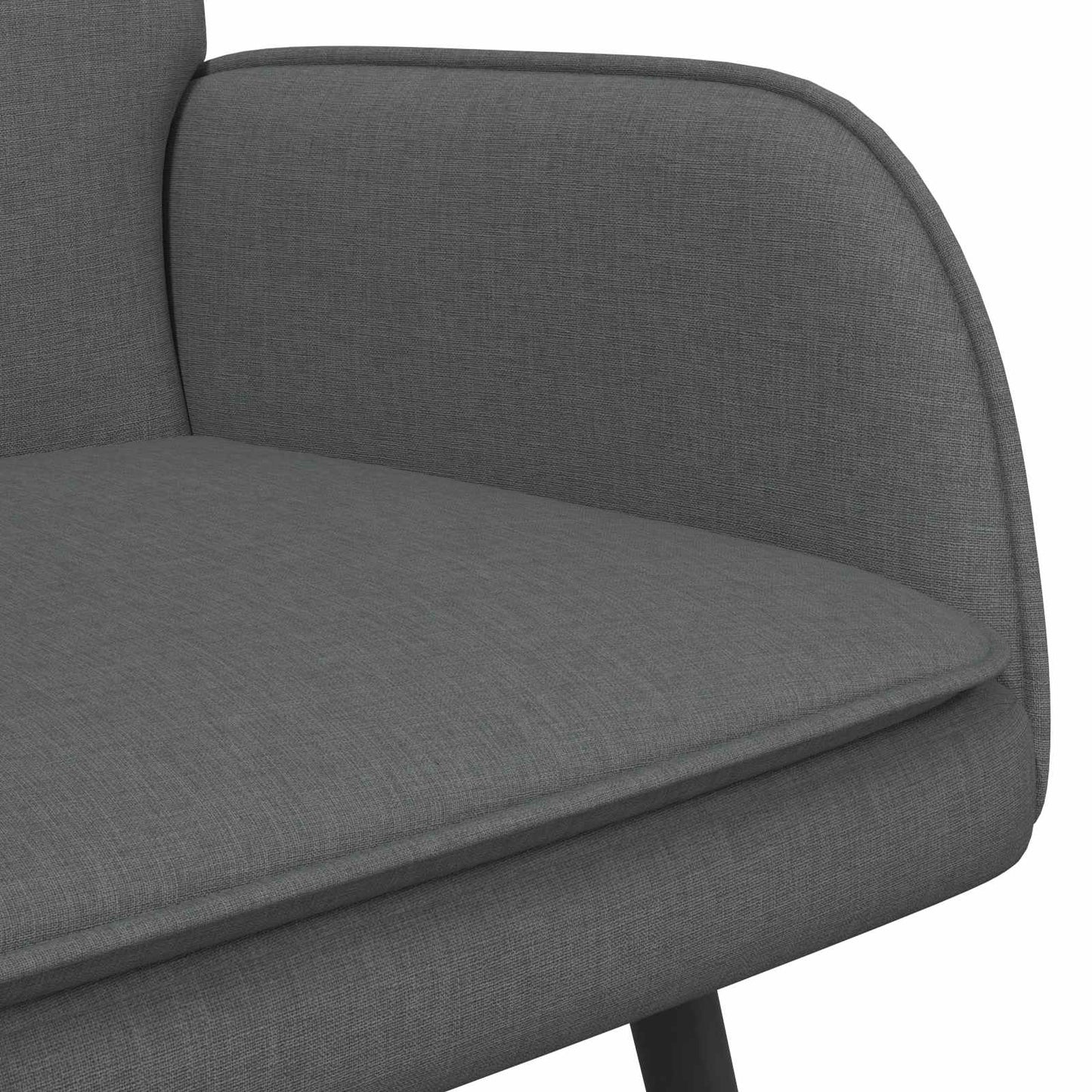 Divano a 2 Posti Grigio scuro 115 x 61 x 87 cm Tessuto | homemem39
