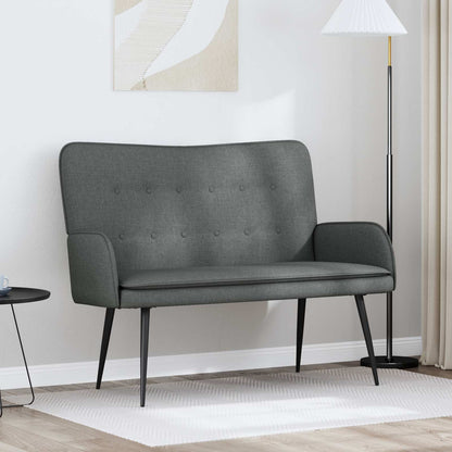 Divano a 2 Posti Grigio Scuro 115 x 61 x 87 cm Tessuto