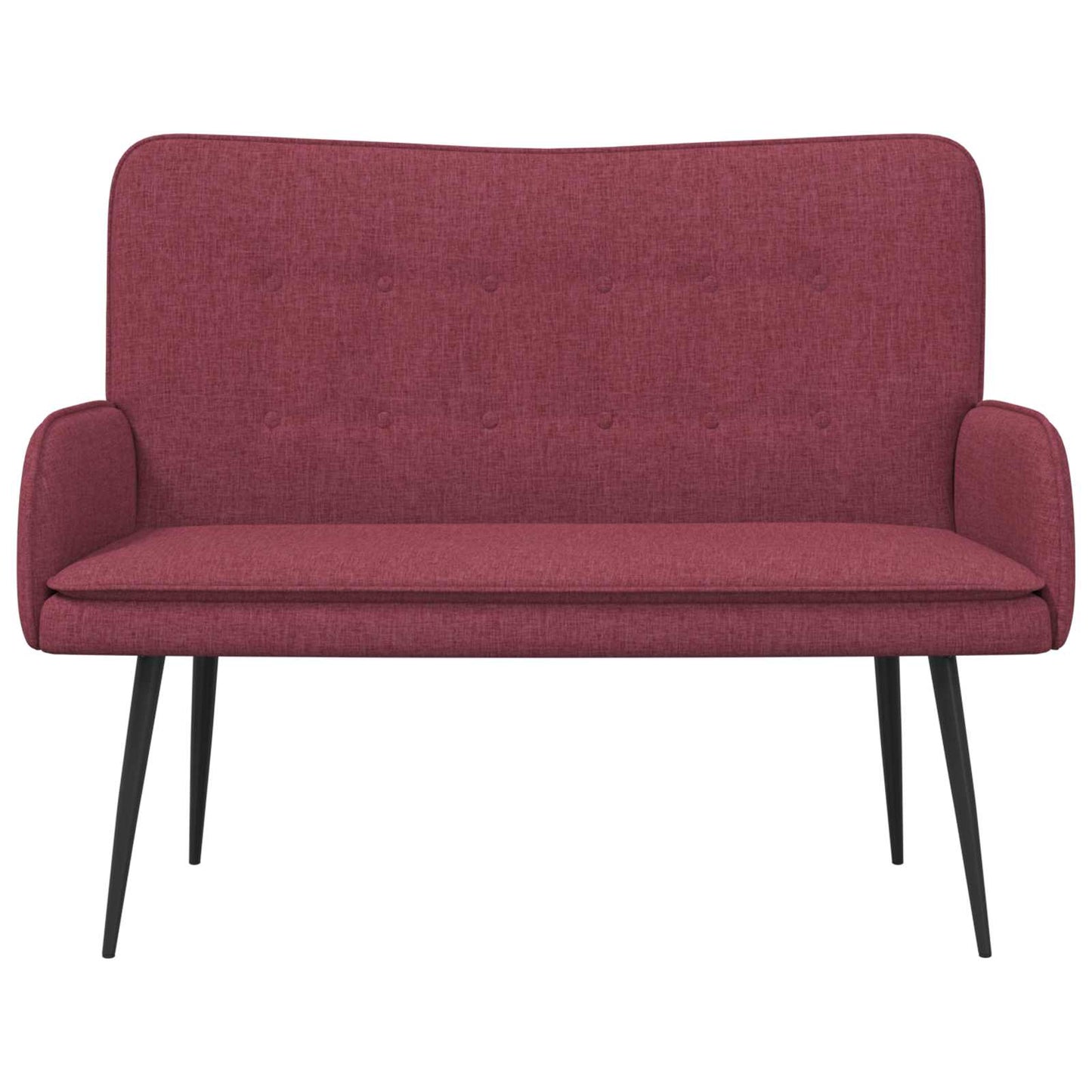Divano a 2 Posti Rosso vino 115 x 61 x 87 cm Tessuto | homemem39