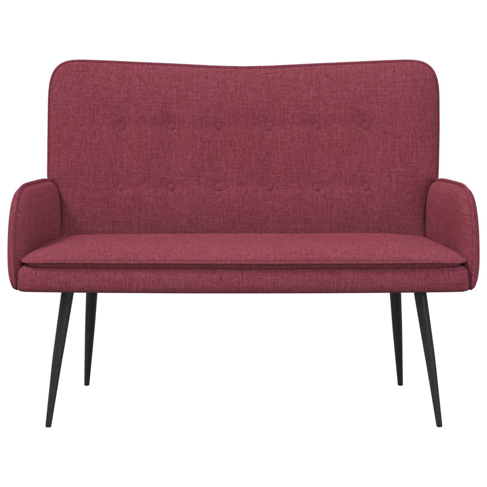 Divano a 2 Posti Rosso vino 115 x 61 x 87 cm Tessuto | homemem39