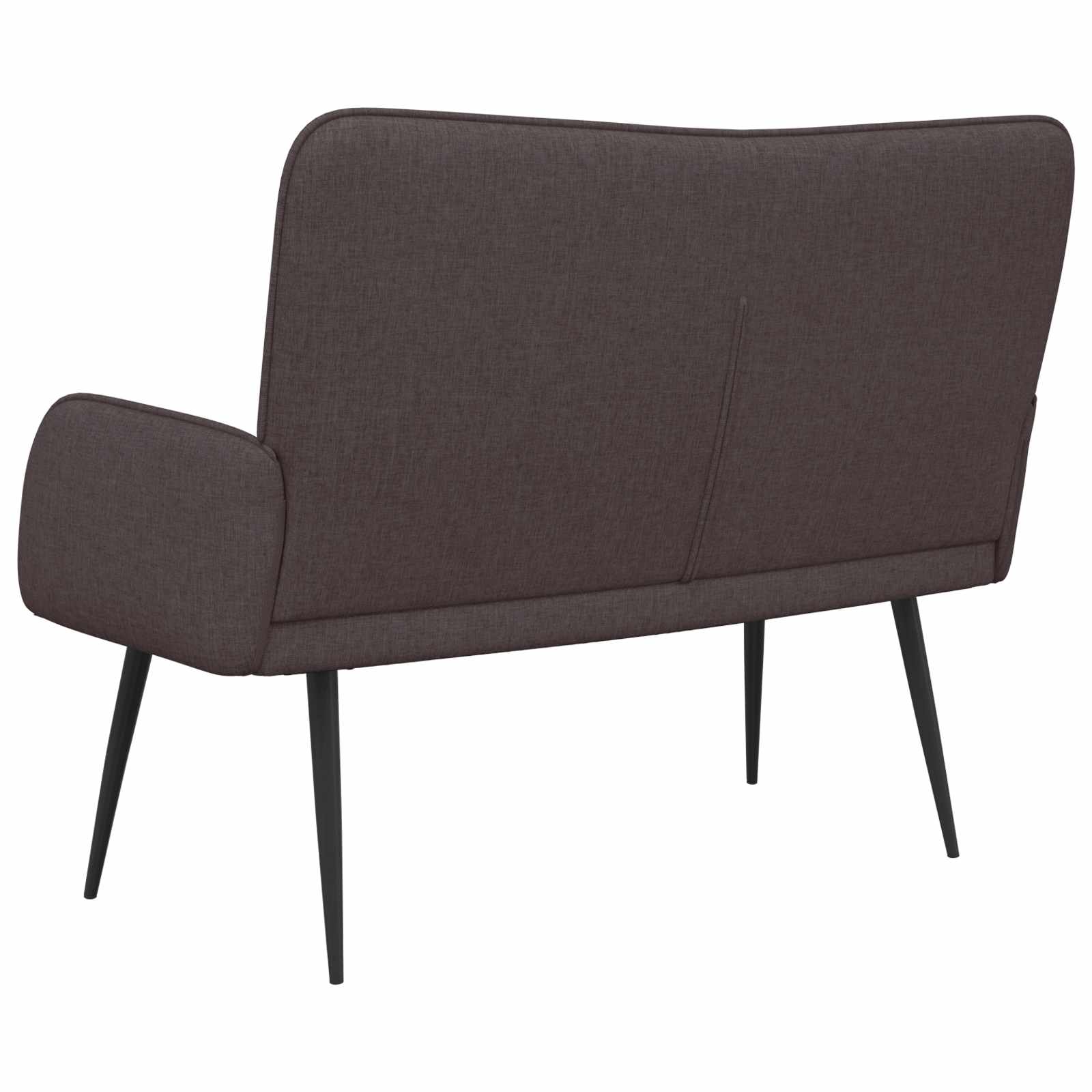 Divano a 2 Posti Marrone Scuro 115 x 61 x 87 cm Tessuto | homemem39