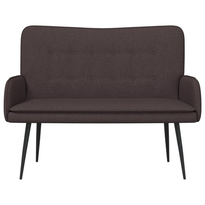 Divano a 2 Posti Marrone Scuro 115 x 61 x 87 cm Tessuto | homemem39