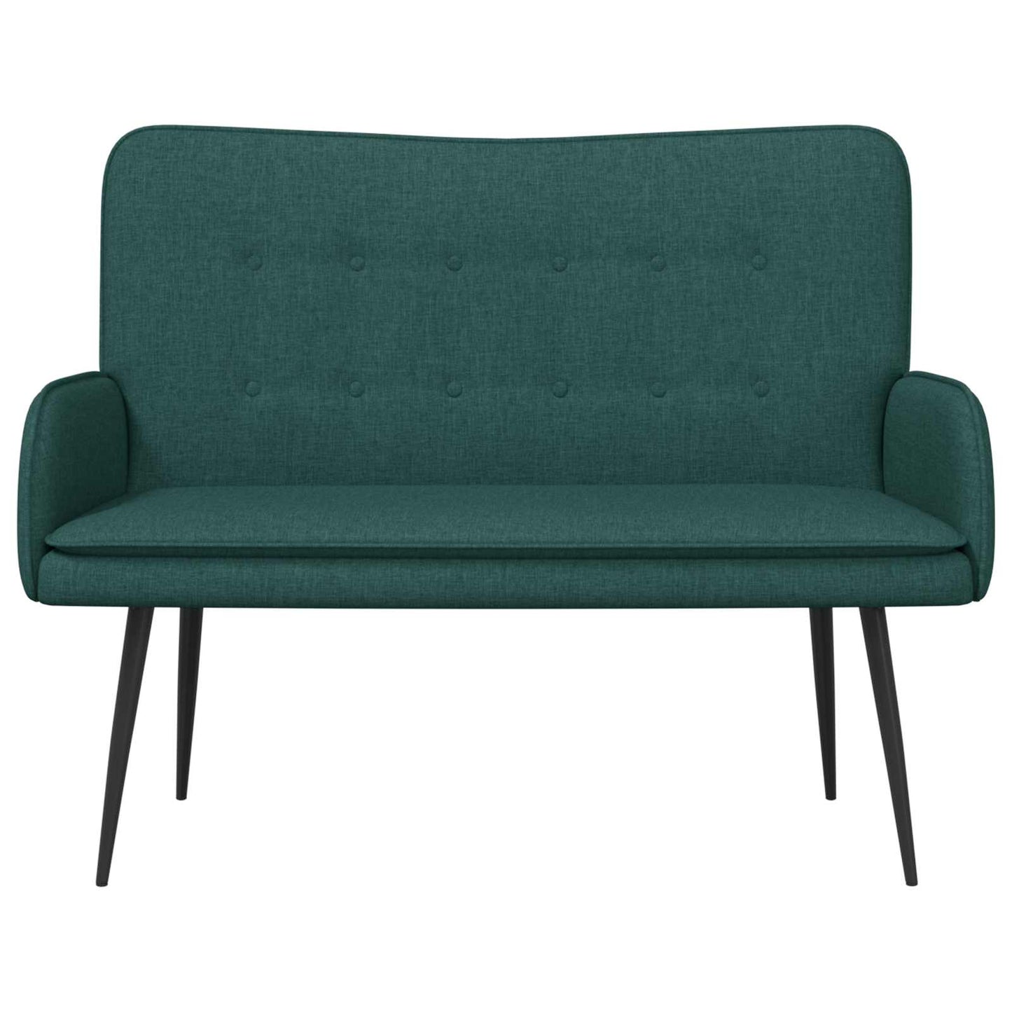 Divano a 2 Posti Verde Scuro 115 x 61 x 87 cm Tessuto