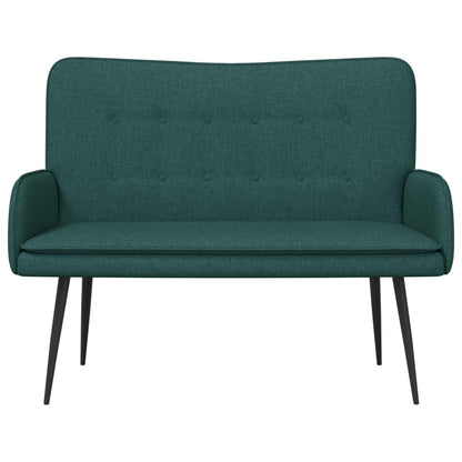 Divano a 2 Posti Verde Scuro 115 x 61 x 87 cm Tessuto