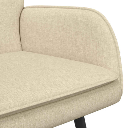 Divano a 2 Posti Crema 115 x 61 x 87 cm Tessuto | homemem39