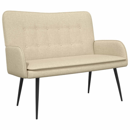 Divano a 2 Posti Crema 115 x 61 x 87 cm Tessuto | homemem39