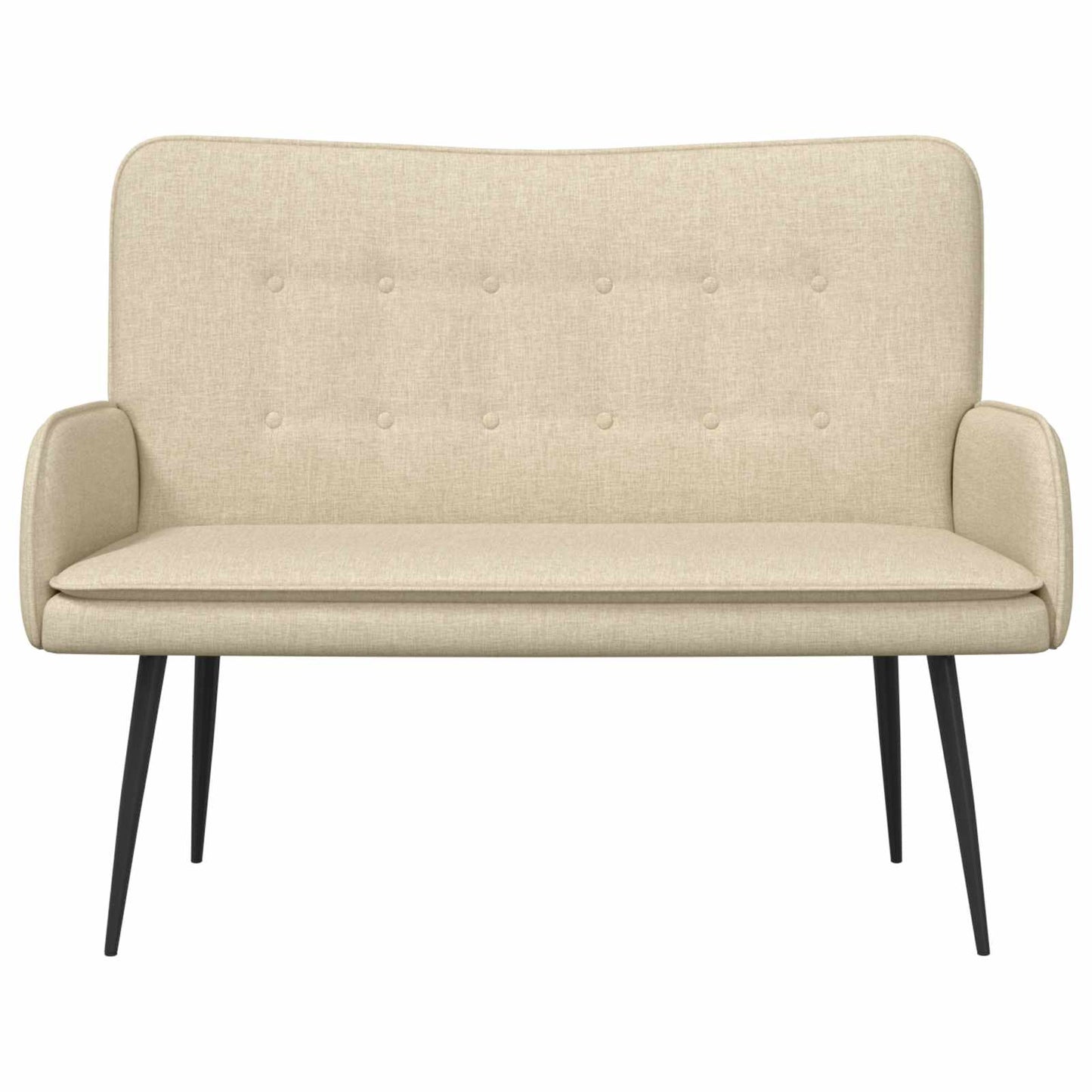 Divano a 2 Posti Crema 115 x 61 x 87 cm Tessuto