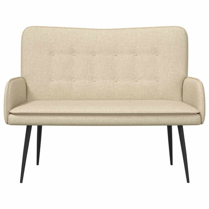 Divano a 2 Posti Crema 115 x 61 x 87 cm Tessuto