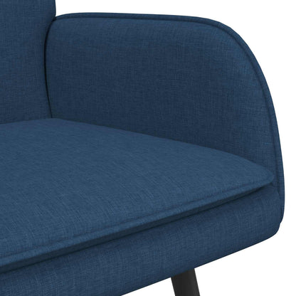 Divano a 2 Posti Blu 115 x 61 x 87 cm Tessuto | homemem39