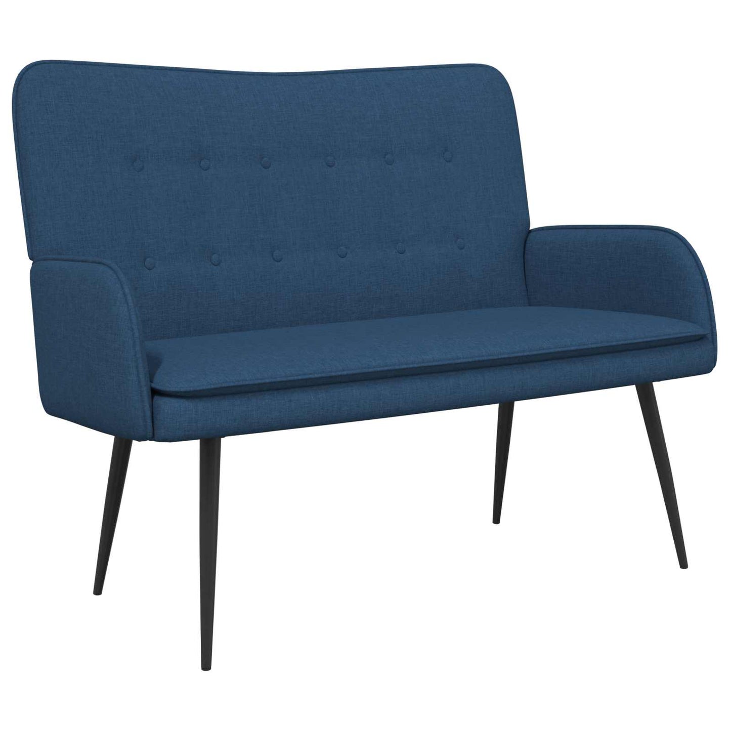 Divano a 2 Posti Blu 115 x 61 x 87 cm Tessuto | homemem39