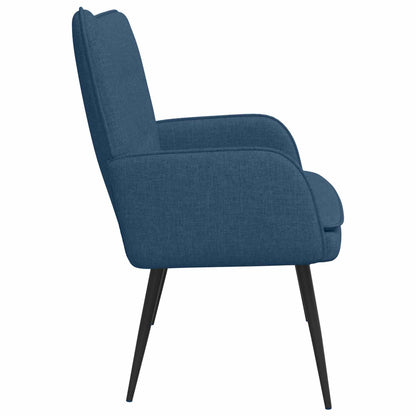 Divano a 2 Posti Blu 115 x 61 x 87 cm Tessuto | homemem39