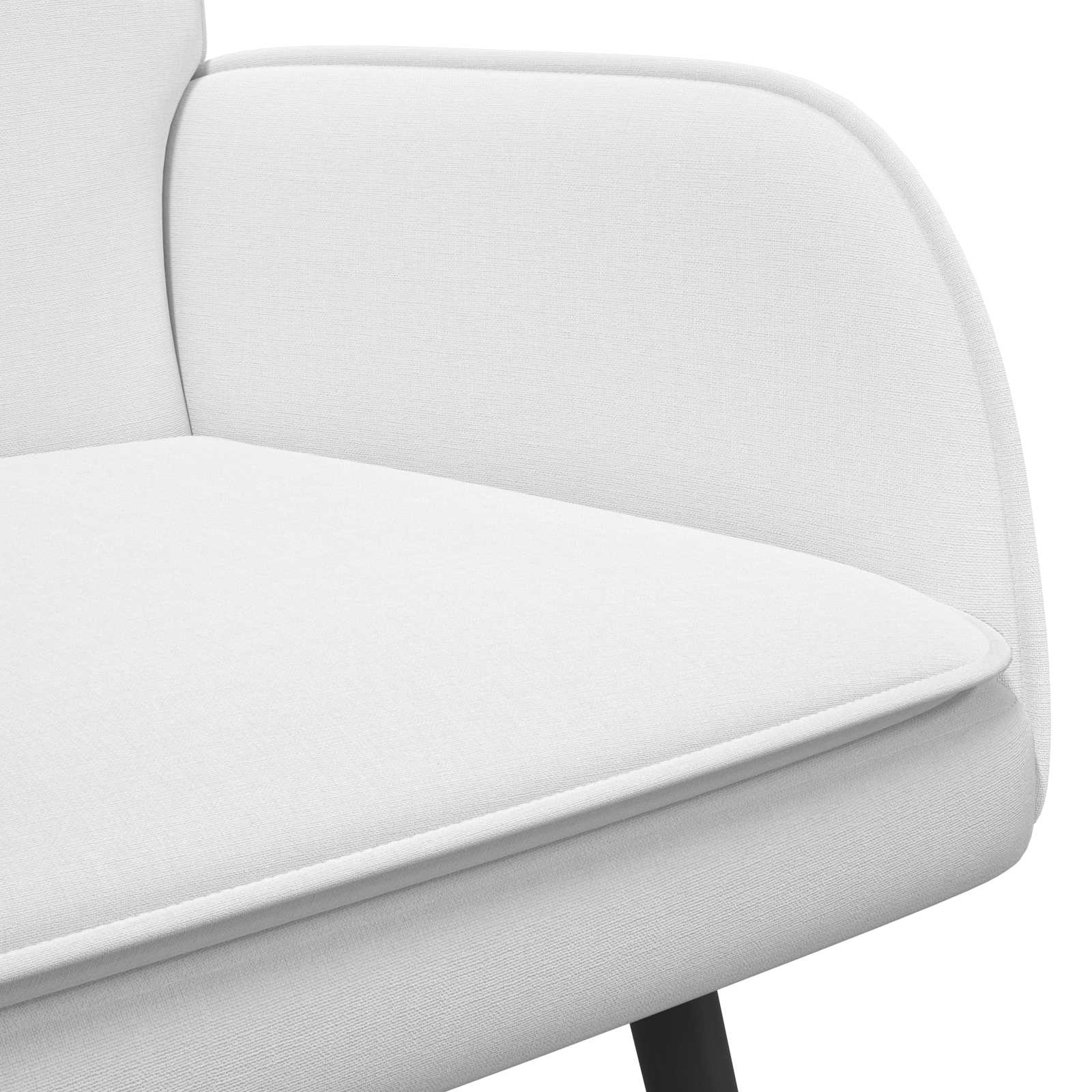 Divano a 2 Posti Bianco 115 x 61 x 87 cm Tessuto | homemem39