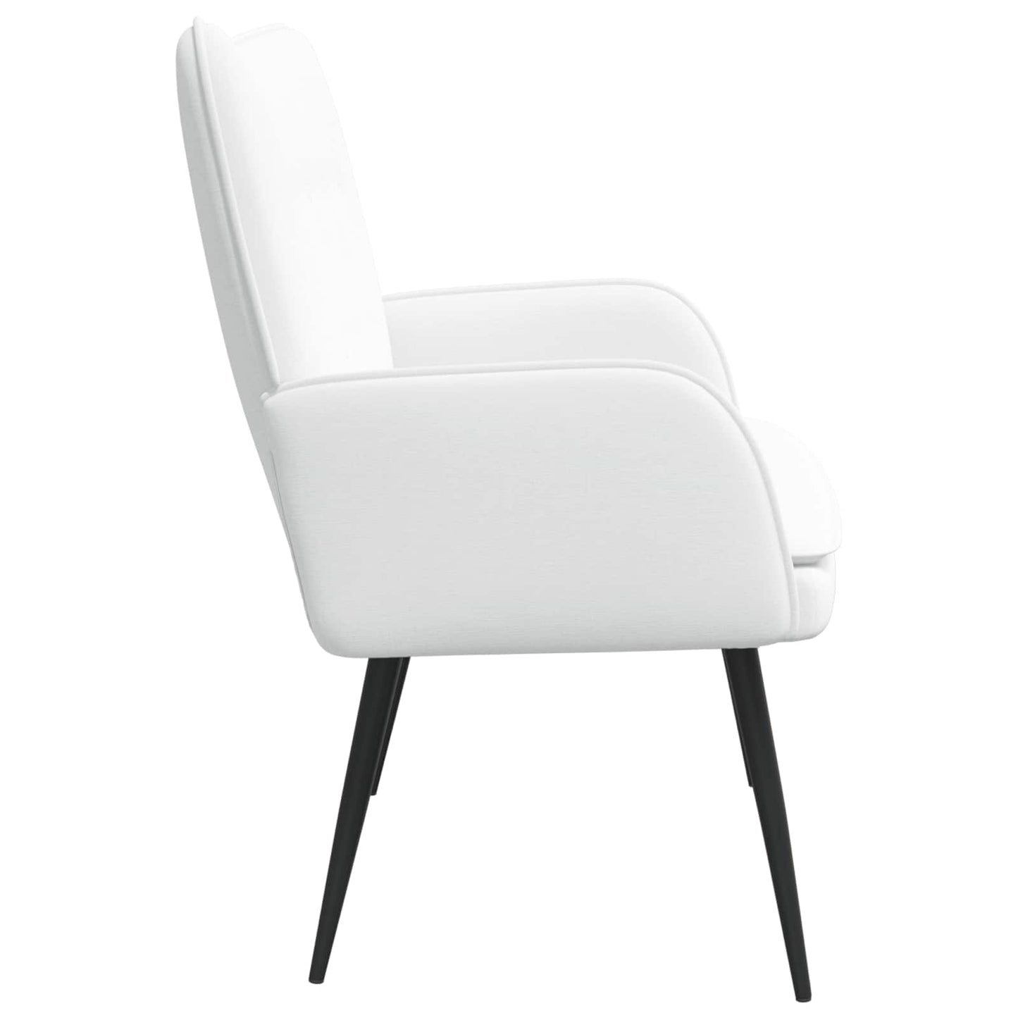 Divano a 2 Posti Bianco 115 x 61 x 87 cm Tessuto | homemem39