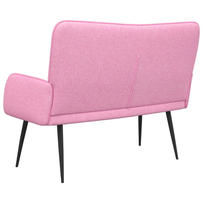 Divano a 2 Posti Rosa 115 x 61 x 87 cm Tessuto | homemem39
