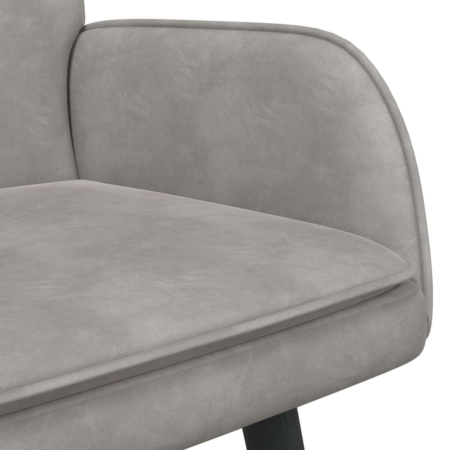 Sofa a Due Posti Grigio chiaro 115 x 61 x 87 cm Velluto | homemem39
