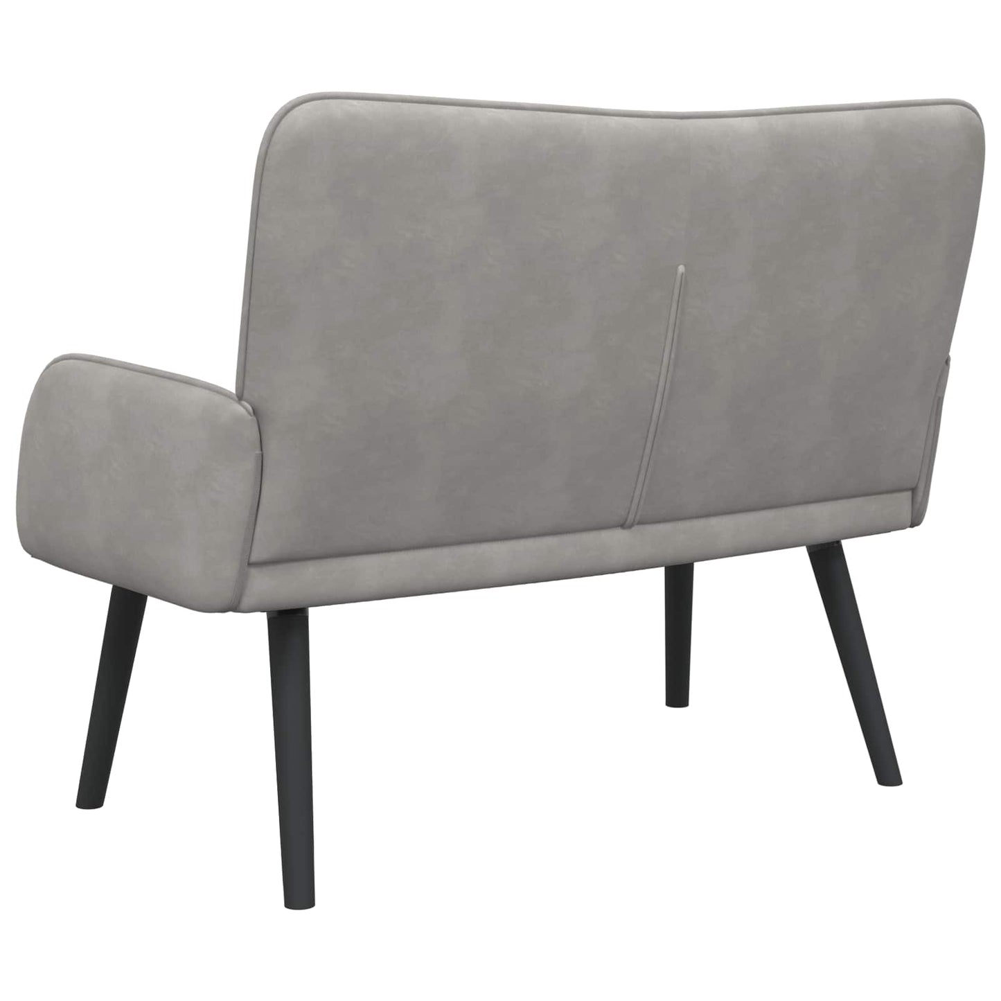 Sofa a Due Posti Grigio chiaro 115 x 61 x 87 cm Velluto | homemem39