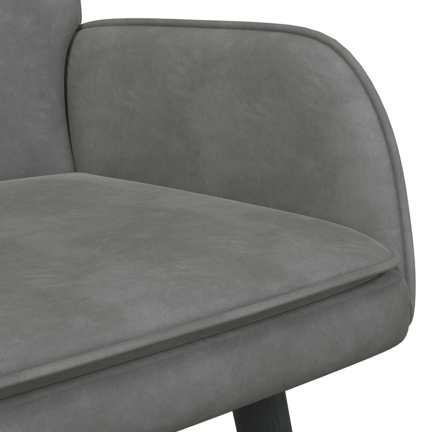 Divano a 2 Posti Grigio Scuro 115 x 61 x 87 cm Velluto (V)