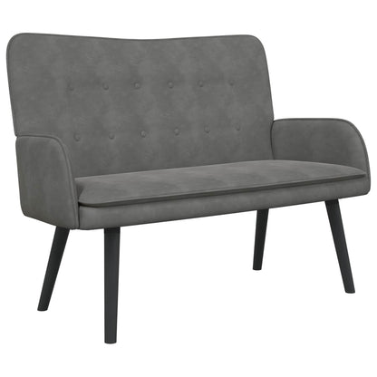Divano a 2 Posti Grigio Scuro 115 x 61 x 87 cm Velluto (V)