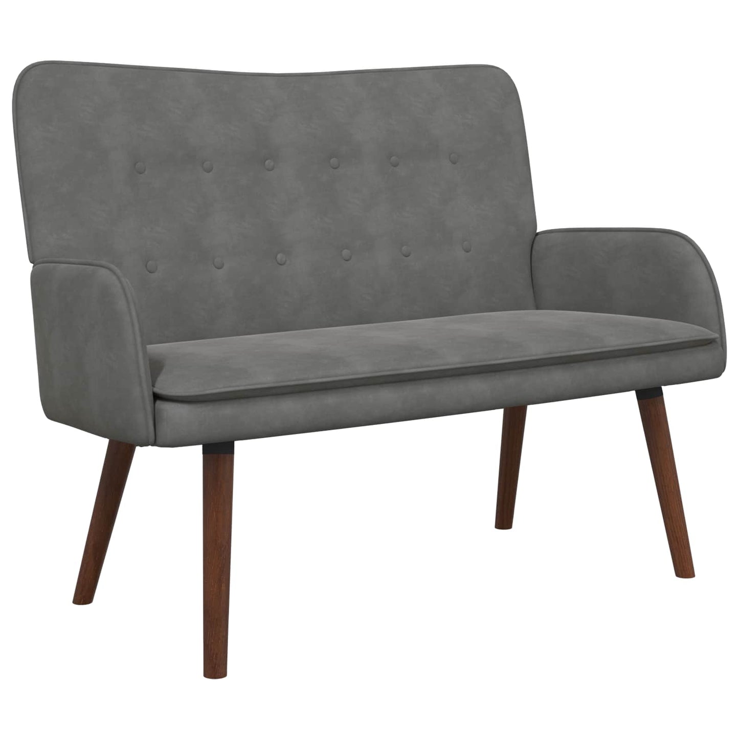 Divano a 2 Posti Grigio Scuro 115 x 61 x 87 cm Velluto